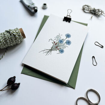 Cornflower Posy Mother's Day Notecard, 2 of 5