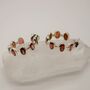Garnet Sterling Silver Hoop Earrings, thumbnail 2 of 7