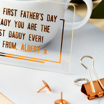 First Father's Day Copper Wallet Card, 3 of 7