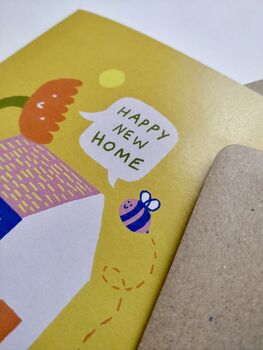 Happy New Home Illustrated Greetings Card, 3 of 5
