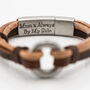 Personalised Memorial Tan Leather Remembrance Urn Bracelet, thumbnail 4 of 8