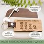 Family Member Personalised Engraved Wooden Oak Keyring, thumbnail 3 of 7