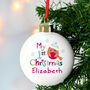 Personalised 1st Christmas Robin Bauble, thumbnail 1 of 5