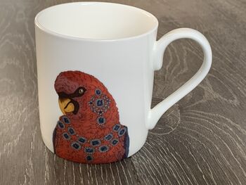 Red Lorry Parrot Print Illustrated Mug, 3 of 4