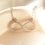 Silver Infinity Necklace, thumbnail 1 of 4