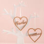 Personalised Laser Cut Wooden Heart Decoration, thumbnail 2 of 2