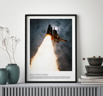 Space Rocket Launch Home Art Print, 3 of 7