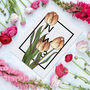 Personalised Tulips Botanical Flower Print, thumbnail 3 of 8