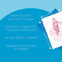 Pink Betta Fish Illustrated Blank Greeting Card, thumbnail 7 of 10