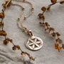 Sterling Silver Flower Wheel Necklace, thumbnail 3 of 5