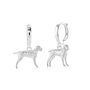 Sterling Silver Vizsla 3D Earrings, thumbnail 1 of 5