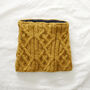 Fair Trade Cable Handknit Wool Lined Neckwarmer Scarf, thumbnail 9 of 12