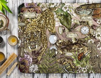 The Prehistoric Eden Serving Tray In Blush Pink Extinct Wildlife Platter By House Of Norris, 2 of 4