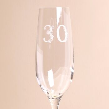 Personalised Milestone Age Champagne Glass, 2 of 3