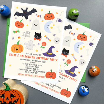 Personalised Halloween Children's Party Invitations, 2 of 3