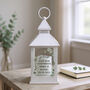 Personalised Botanical Wedding White Lantern, thumbnail 1 of 6