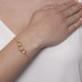 Gold Plated Or Sterling Silver Interlocking Bracelet, thumbnail 1 of 5