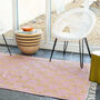 Dusty Pink And Gold Handwoven Rug, thumbnail 1 of 2