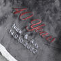 Personalised Ruby Wedding Anniversary Charcoal Blanket, thumbnail 2 of 4