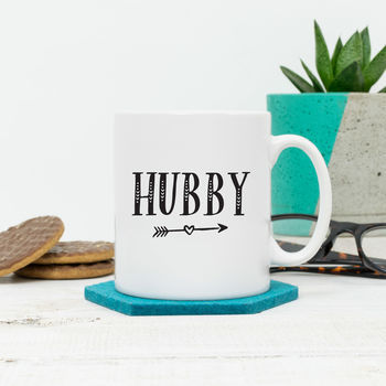 Hubby And Wifey Couples Mugs, 2 of 4