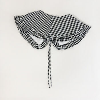 Black And White Gingham Oversized Collar, 2 of 6