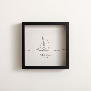 Personalised Travel Memory Frame Sail Boat, 6 of 6
