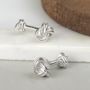 Love Knot Sterling Silver Cufflinks, thumbnail 5 of 5