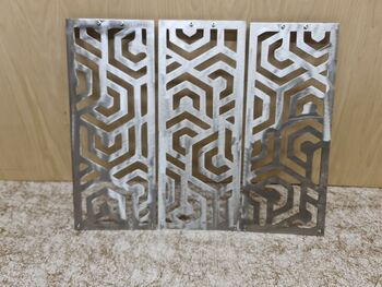 Metal Three Panel Abstract Wall Art Home Decoration, 10 of 11
