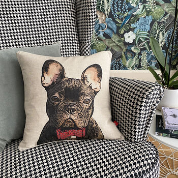 French Bulldog Cushion, 4 of 8