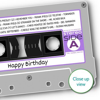 60th Birthday Print Songs On The Day You Were Born 1964, 2 of 9
