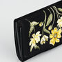 Black Botanical Velvet Embroidered Purse Large, thumbnail 7 of 7