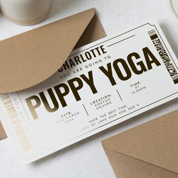 Personalised Puppy Yoga Gift Voucher, 4 of 9