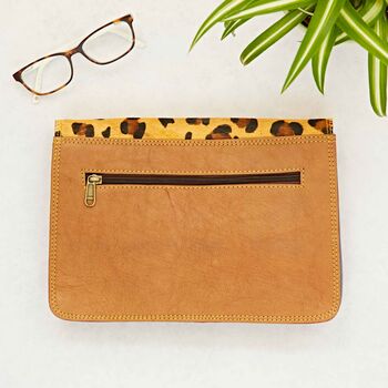 Recycled Leather Animal Print Crossbody Clutch Bag, 11 of 11