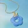 Personalised Initial And Flower Necklace, thumbnail 3 of 7