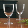 Four Luxury Beaded Stem Wine Glasses, thumbnail 7 of 9