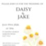 Pack 12 Daisy Original Personalised Save The Date Wedding Stationery, thumbnail 3 of 6
