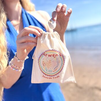 Personalised Rainbow Reef Seaside Finds Bag, 5 of 6