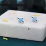 Sterling Silver Blue Planet Opal Stud Earrings, thumbnail 6 of 11