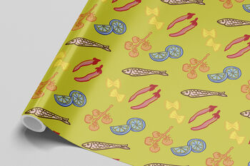 Green Postcard Pattern Gift Wrap, 4 of 8