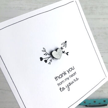 Thank You From My Heart To Yours, Greetings Card, 3 of 4