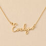 Personalised Name Necklace, Cursive Script In Gold Or Sterling Silver, thumbnail 4 of 12