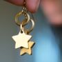Gold Plated Star Charm Earrings, thumbnail 3 of 5