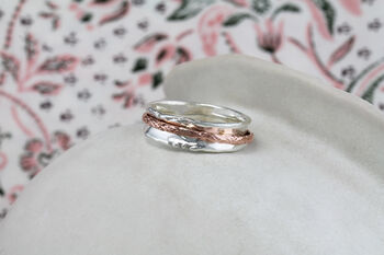 Handmade Silver Ring With Copper Band, 3 of 5