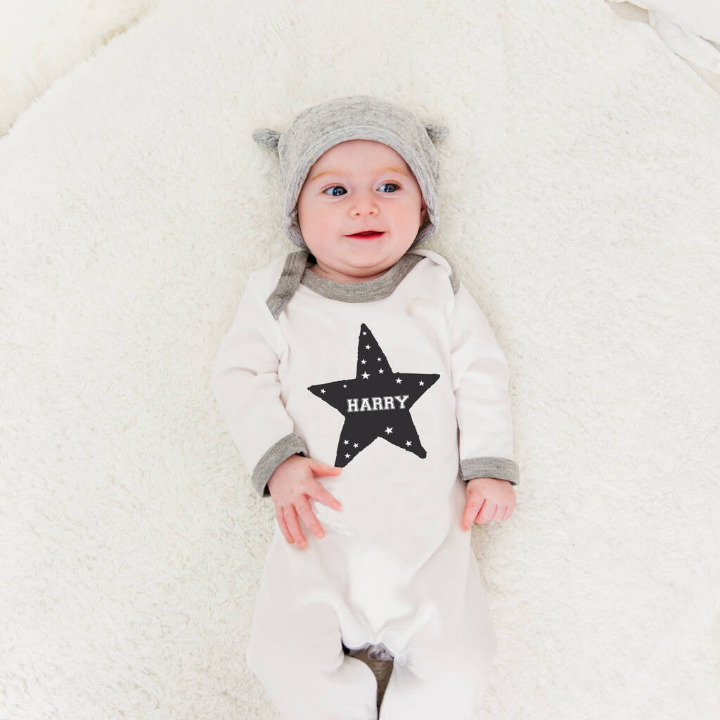 Personalised Star Babygrow By Little Baby Boutique | notonthehighstreet.com