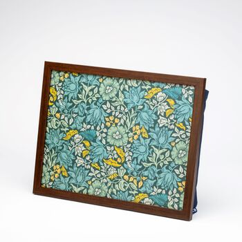 William Morris Mallow Teal Cushioned Lap Tray, 6 of 6
