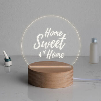 Home Sweet Home Desk Lamp Housewarming Gift For Couple, 4 of 6