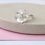 Sterling Silver Buttercup Flower Ring, thumbnail 11 of 12