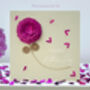 Mother's Day Butterfly Pink Chrysanthemum Card, Not 3D, thumbnail 1 of 12