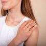 Peridot Gemstone 18k Rose Gold Plated Stacking Ring, thumbnail 2 of 5