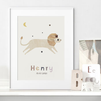 Personalised Lion Print, 4 of 5